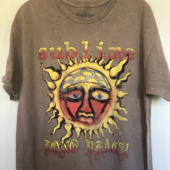 Sublime Classic Sun Brown Mineral Wash Tee Shirt - Picture 2 of 4